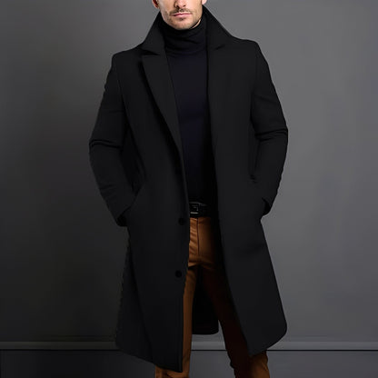 Tucker - Elegancki Męski Płaszcz Wełniany