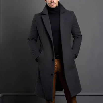 Tucker - Elegancki Męski Płaszcz Wełniany