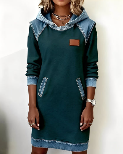 Catherine - Stylowa sukienka z kapturem i kieszeniami dla pań