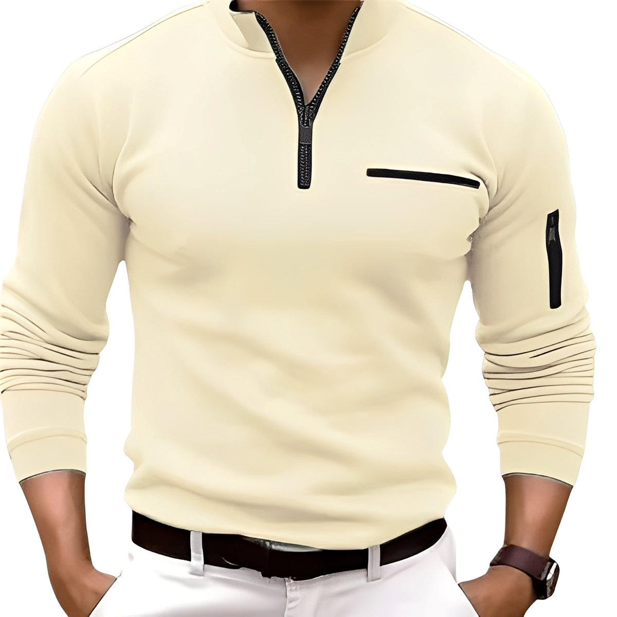 Marco - Stylowy sweter z zamkiem