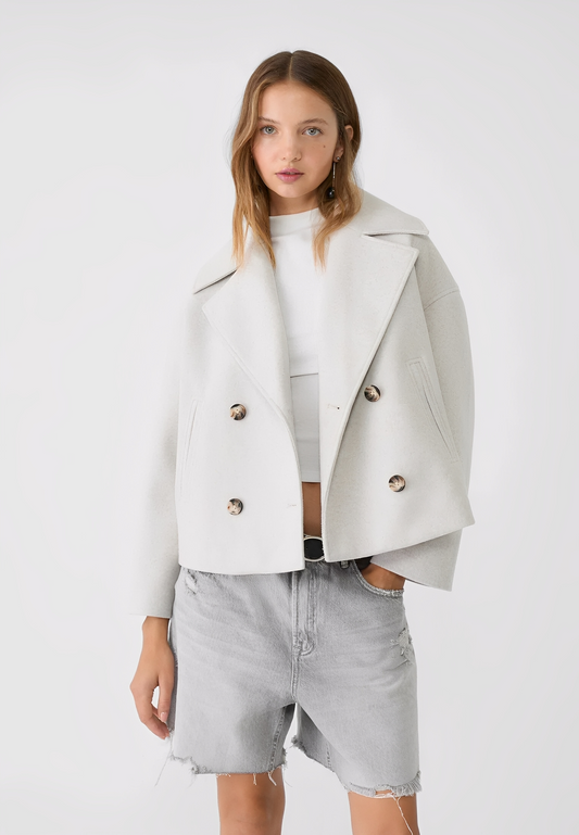 Claire – Krótka Elegancka Dwurzędowa Kurtka