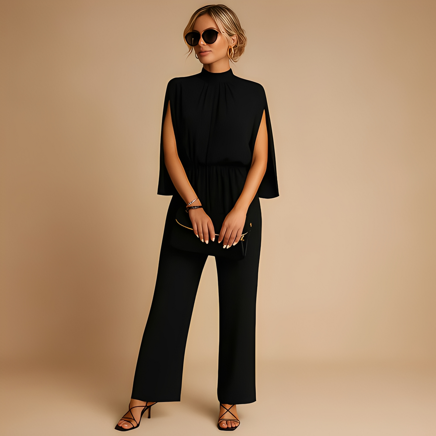Adelle - Elegant jumpsuit with turtleneck for women