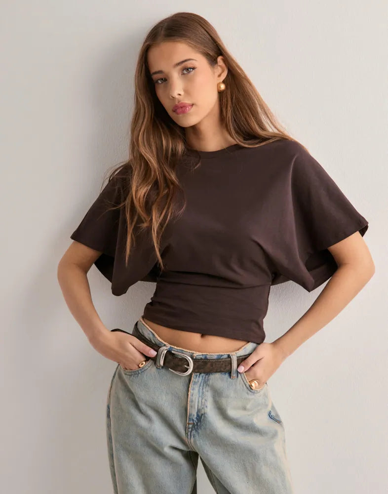 Leonie – Wygodny Top z Elastycznym Pasem