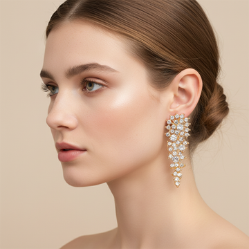Eloise – Kolczyki klipsowe z rhinestone bez przekłucia