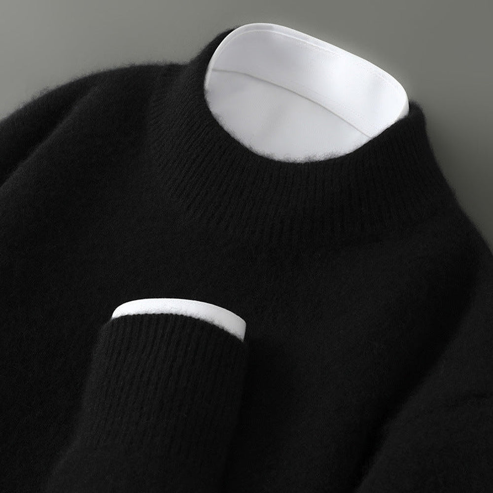 Wayne - Retro gruby pullover dla mężczyzn