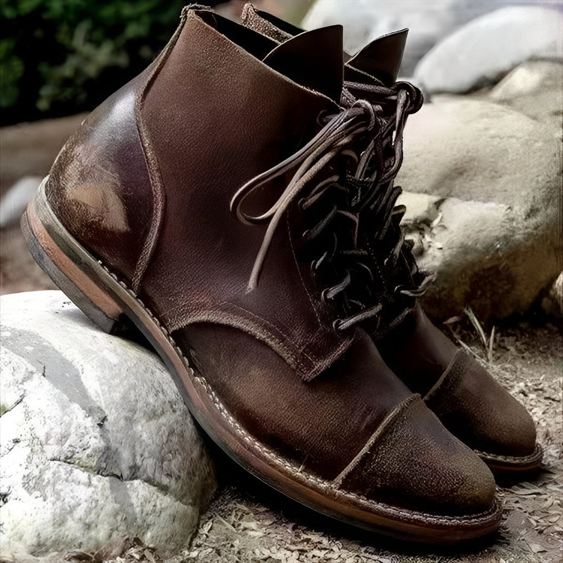 Hanzo - Klasyczne sznurowane buty dla mężczyzn